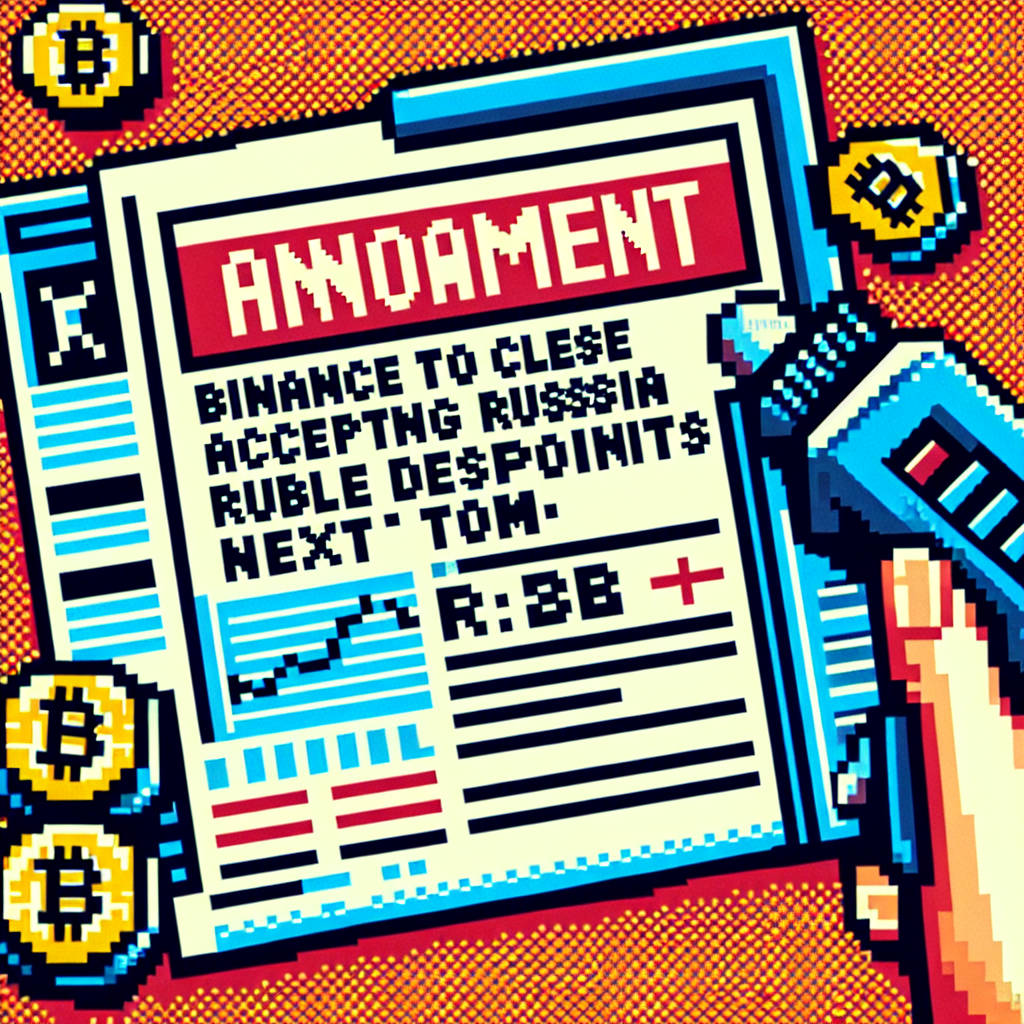 Binance to Cease Accepting Russian Ruble Deposits Next Week