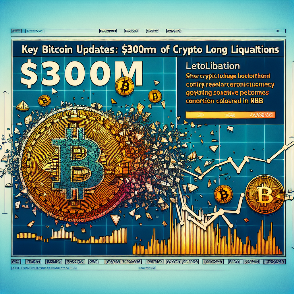 Key Bitcoin Updates: $300M Worth of Crypto Long Liquidations